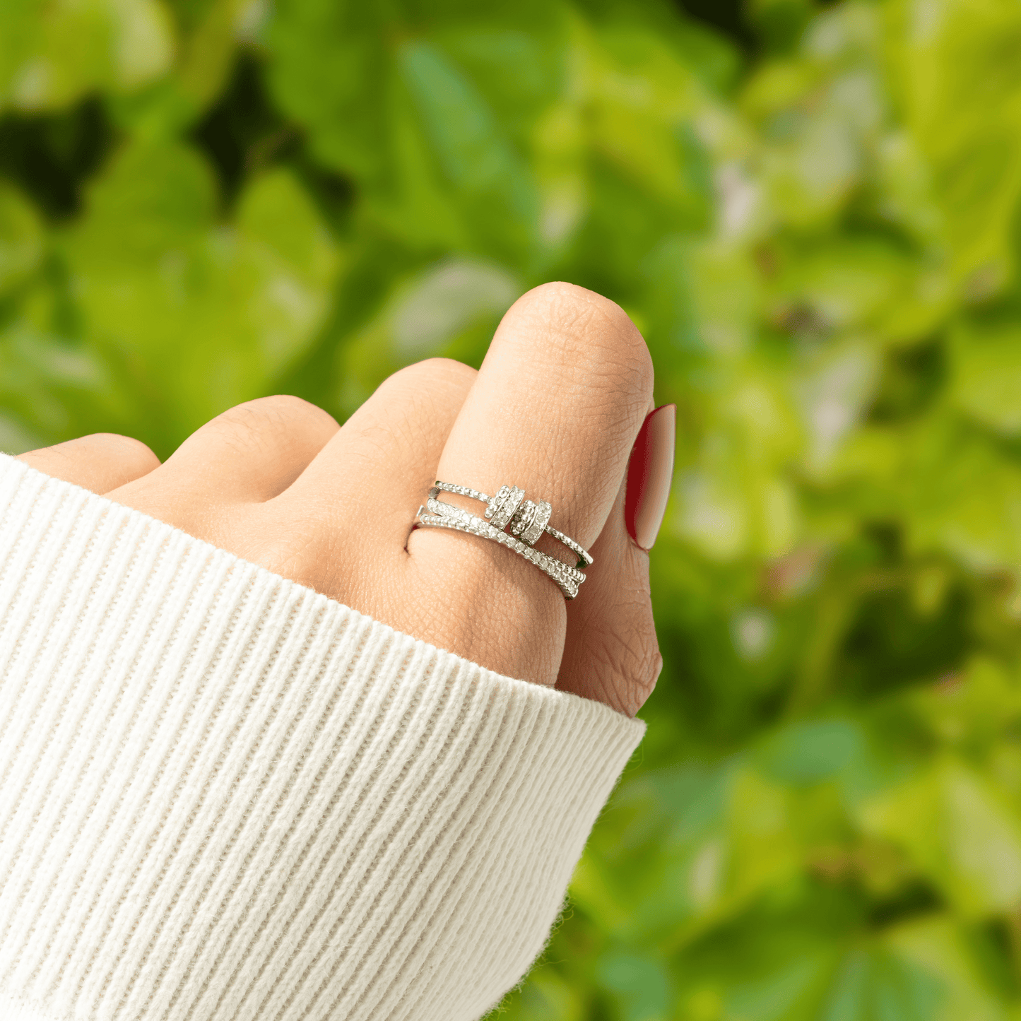 Zilveren Fidget-Ring