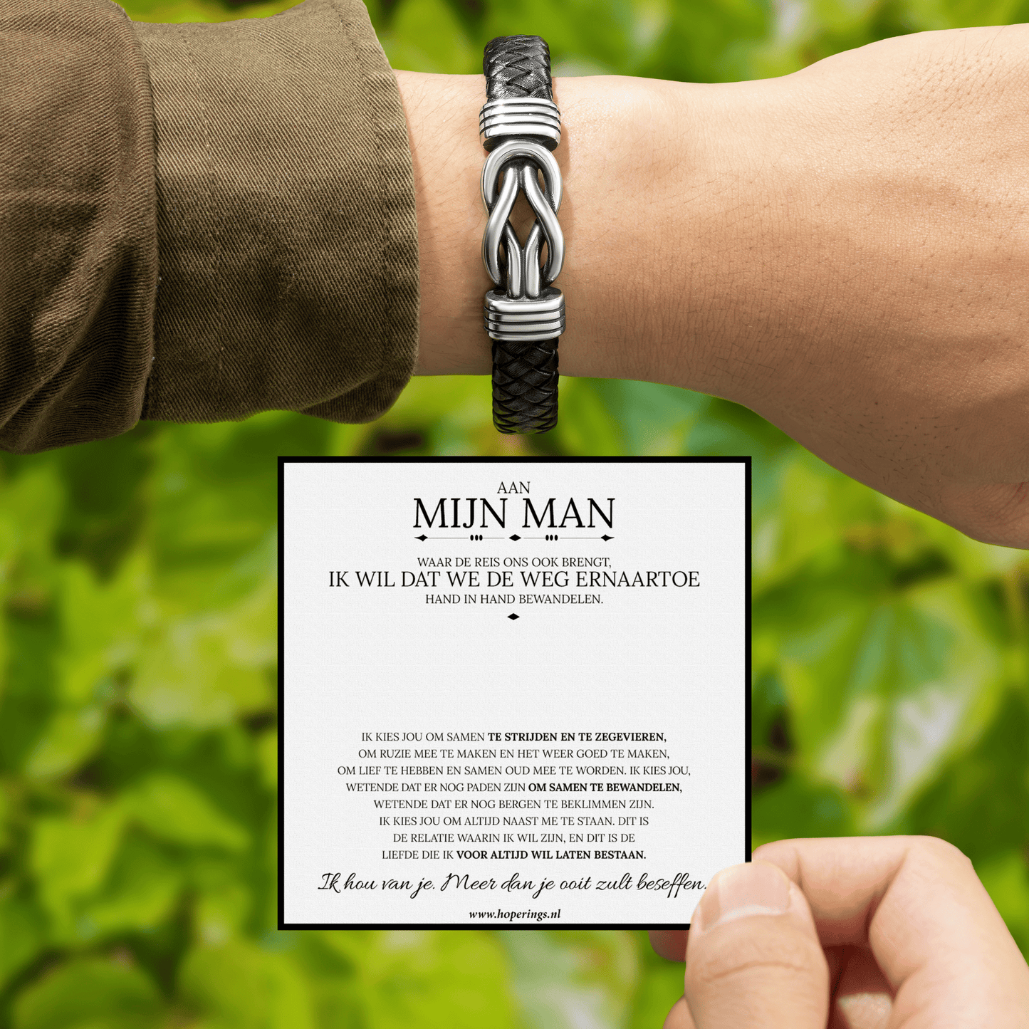 "Aan Mijn Man - Voor Altijd Verbonden" Armband