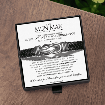"Aan Mijn Man - Voor Altijd Verbonden" Armband